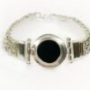 Pulsera centro circulo plata y oro