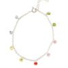 Pulsera con piedritas multicolor plata 925