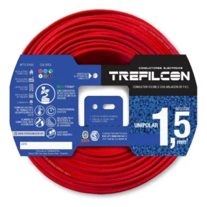 Cable Unipolar 1x1,5mm Normalizado Trefilcon X 100 Metros Color de la cubierta Rojo