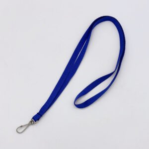 Cinta Poliéster Azul 90cm c/Argolla sin fin 10mm y Mosquetón Simple