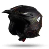 CASCO SHERATAN JET BLACK-GRAPHIC+VISERA CLEAR TALLE M 57-58 CM