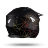 CASCO SHERATAN JET BLACK-GRAPHIC+VISERA CLEAR TALLE M 57-58 CM