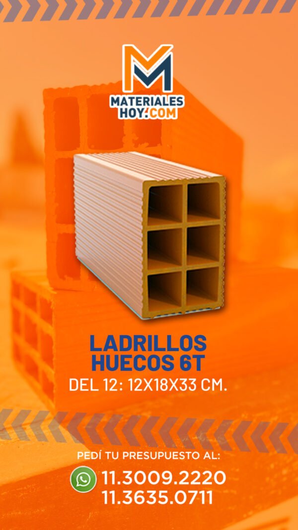Ladrillos Huecos 6T