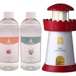 Humidificador Faro Luz Led Usb Aromatizador+2 Esencias 250ml