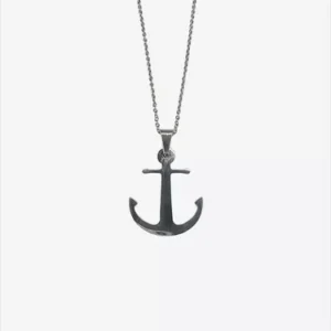 Collar Hombre – Collar Acero Quirúrgico – Dije Acero Ancla.