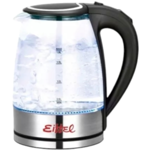 E-605-6 Pava Eléctrica Vidrio Templado con Corte Mate y Café