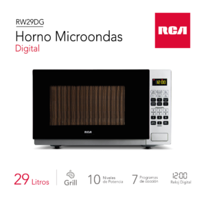 Microondas Digital con Grill RW29DG. Capacidad 29 Ltrs.