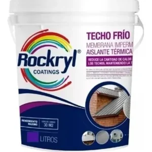 Pintura Aislante Termico Rockryl Techo Frio 10 L Sustentable