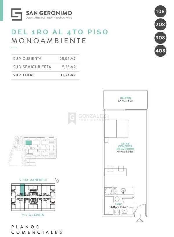 Departamento Monoambiente Av. Luis Lagomarsino 1200, Pilar, G.B.A. - Imagen 8