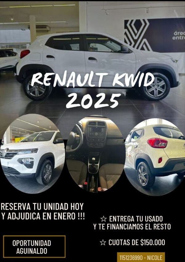 PRE LANZAMIENTO RENAULT KWID - MINIMO ANTICIPO! ENTREGA INMEDIATA