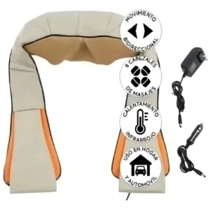 Masajeador Cervical Espalda Electrico Corporal Cuello 220V Hombro Cintura Westinghouse Whmsg2200 Color Crema
