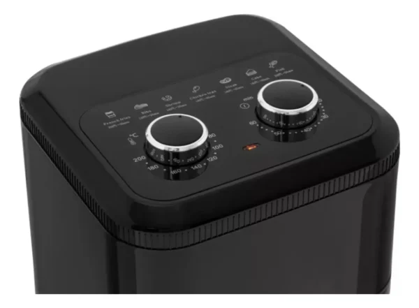 Freidora De Aire Kanji 5 Litros Kjhaf1402 1400w 2 Color Negro - Imagen 2