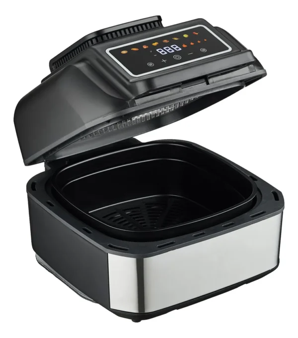 Freidora De Aire 7 Litros Con Grill - Kanjihome Kjh-1800dc Color Negro Y Plateada