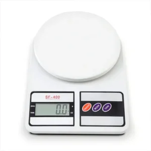 Balanza Digital De Cocina Función Tara 1gr A 5 Kg Kanji Color Blanco