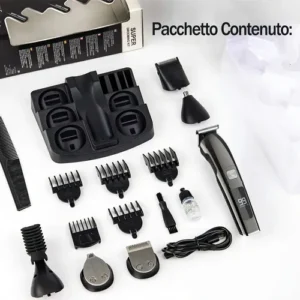 Cortadora Afeitadora De Barba Westinghouse 6 Funciones Usb Color Negro