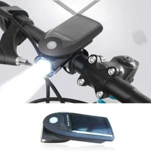 LINTERNA BICICLETA DE CARGA SOLAR O USB, POTENTE! 3 POSICIONES