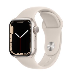 Apple Watch – Series 7 – GPS – 41mm – Starlight Aluminum Case – Starlight Sport Band – Regular