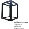 Lampara Hierro Colgante Negro 1 Luz Vintage Rectangular