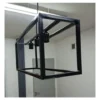 Lampara Hierro Colgante Negro 3 Luces Vintage Rectangular