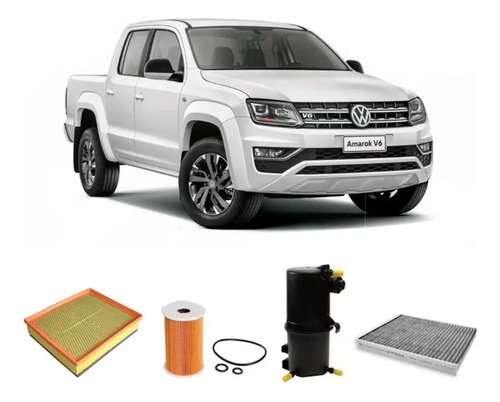 Kit Filtros Wega Volkswagen Amarok Nueva 2.0 Td Sensor Comb.