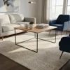 Mesa Ratona Hierro Madera Minimalista 60 X 60 Petiribi