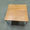 Mesa Ratona Hierro Madera Minimalista 55 X 55 Roble