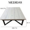 Mesa Ratona Hierro Y Madera Ecologica Elegante Interior