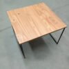 Mesa Ratona Hierro Madera Minimalista 60 X 60 Roble