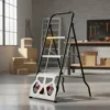 Escalera 2 en 1 con Carro Zorra Plegable de Aluminio Reforzado