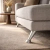 Pata de aluminio tipo bocha para sillon, mesita, mesita de luz