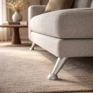 Pata de aluminio tipo bocha para sillon, mesita, mesita de luz