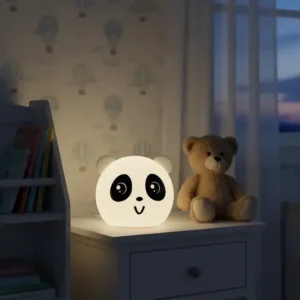 Lámpara infantil Panda Palmaditas de Silicona cambia Colores
