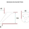 Pata de aluminio tipo bocha para sillon, mesita, mesita de luz