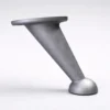 Pata de aluminio tipo bocha para sillon, mesita, mesita de luz
