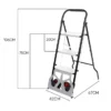 Escalera 2 en 1 con Carro Zorra Plegable de Aluminio Reforzado