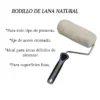 Rodillo De Lana Natural Mohair Boron 18cm Antigota