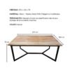 Mesa Rustica Hierro Y Madera Roble Comedor Quincho Galeria diferentes medidas