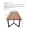 Mesa Rustica Hierro Y Madera Roble Comedor Quincho Galeria diferentes medidas