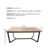 Mesa Rustica Hierro Y Madera Roble Comedor Quincho Galeria diferentes medidas