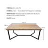 Mesa Rustica Hierro Y Madera Roble Comedor Quincho Galeria diferentes medidas