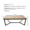 Mesa Rustica Hierro Y Madera Roble Comedor Quincho Galeria diferentes medidas