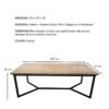 Mesa Rustica Hierro Y Madera Roble Comedor Quincho Galeria diferentes medidas