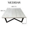 Mesa Ratona Hierro Y Madera Ecologica Elegante Interior