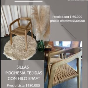 SILLAS TEJIDAS CON HILO KRAFT