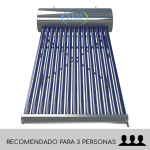 Termotanque solar no presurizado. Ahorra hasta el 80% de la energía que se consume para calentar agua