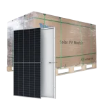 (Pallet de 31 unidades) Desempeño probado a campo (Excelente rendimiento en condiciones de poca luz en días nublados, mañanas y atardeceres). Alta confiabilidad gracias al estricto control de calidad. Certificado para soportar las más severas condiciones ambientales. 110 celdas. Voc: 37.9V / Isc: 18.52A